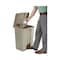 Safco Large Capacity Plastic Step-On Receptacle, 17 gal, Tan 9922TN - alternate 2
